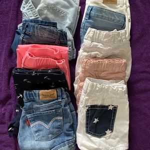 Lot of girls size 6 Shorts, Capri, and overalls